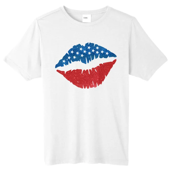 4th Of July Lips Holiday ChromaSoft Performance T-Shirt