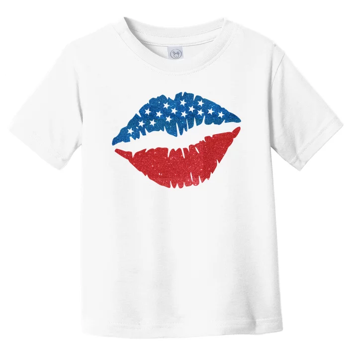 4th Of July Lips Holiday Toddler T-Shirt