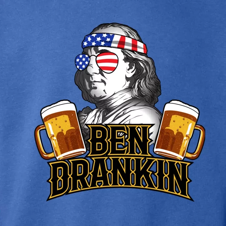 4th Of July Beer Ing Ben Drankin Franklin Gift Toddler Hoodie