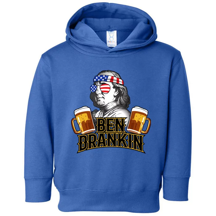 4th Of July Beer Ing Ben Drankin Franklin Gift Toddler Hoodie