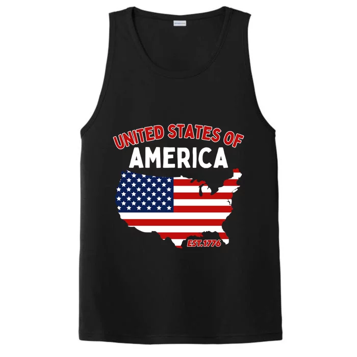 4th Of July United States Of America Est. 1776 Performance Tank