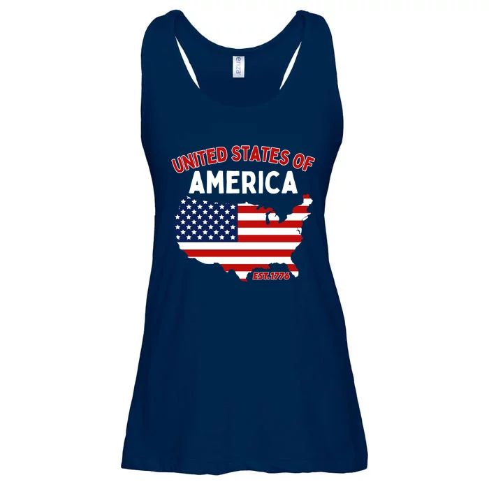 4th Of July United States Of America Est. 1776 Ladies Essential Flowy Tank