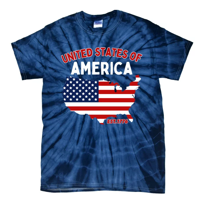 4th Of July United States Of America Est. 1776 Tie-Dye T-Shirt