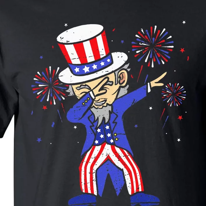 4th Of July For Funny Dabbing Uncle Sam Tall T-Shirt