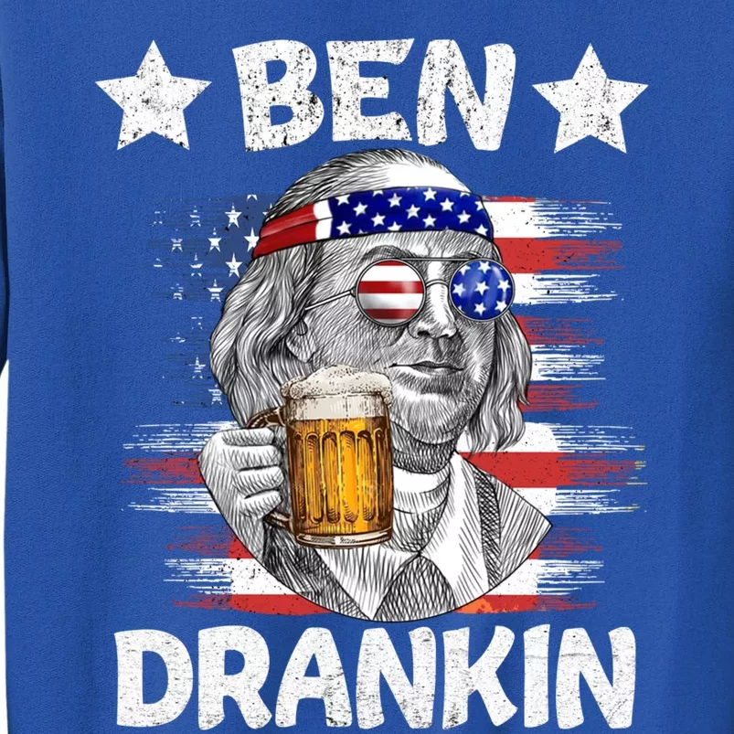 4th Of July Ben Drankin Ing Beer Benjamin Franklin Usa Great Gift Sweatshirt