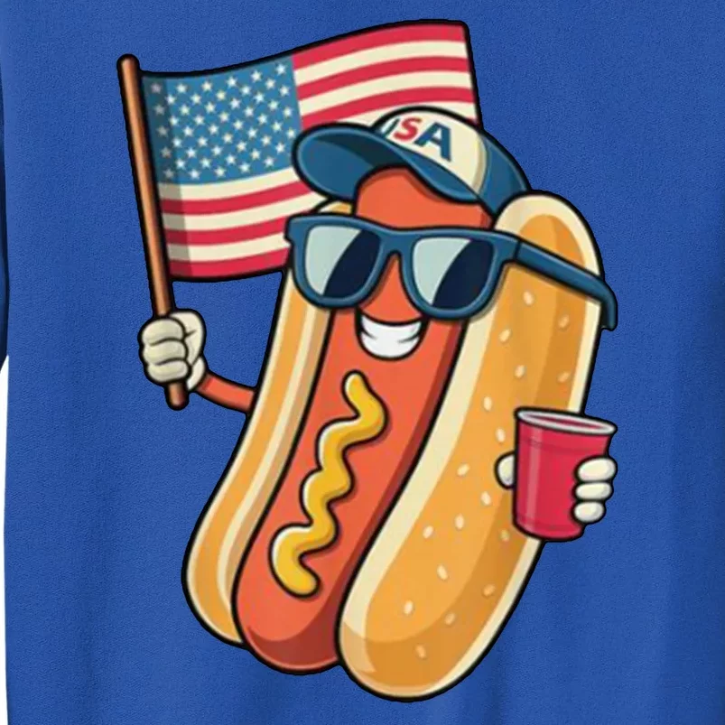 4th Of July Hotdog Funny Patriotic Usa Tall Sweatshirt