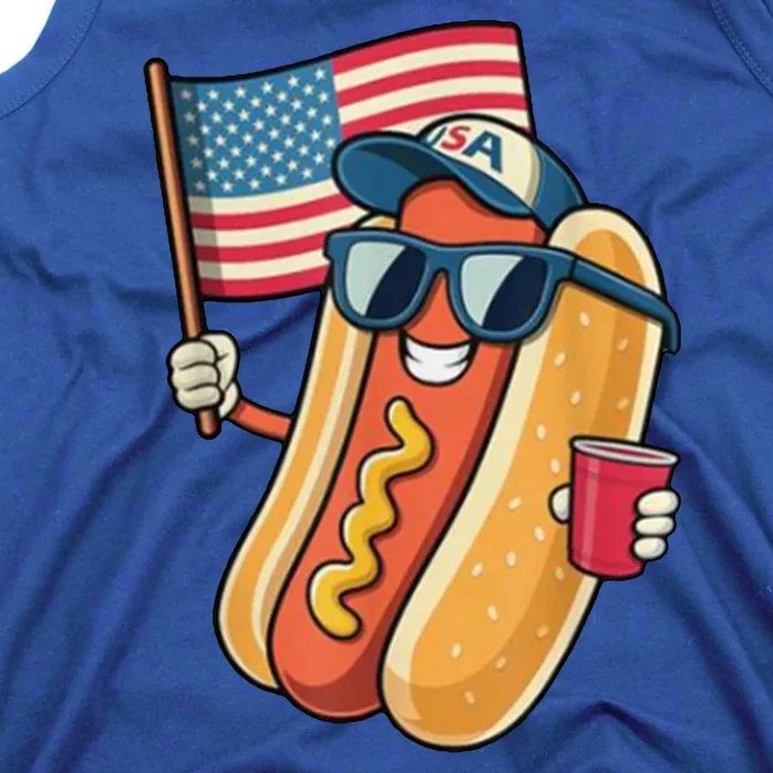 4th Of July Hotdog Funny Patriotic Usa Tank Top