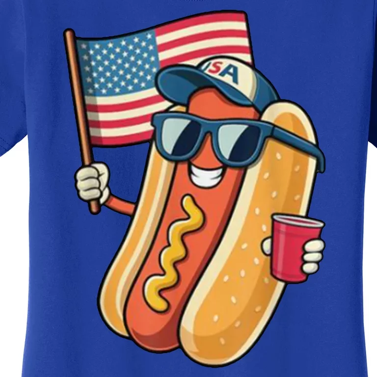 4th Of July Hotdog Funny Patriotic Usa Women's T-Shirt