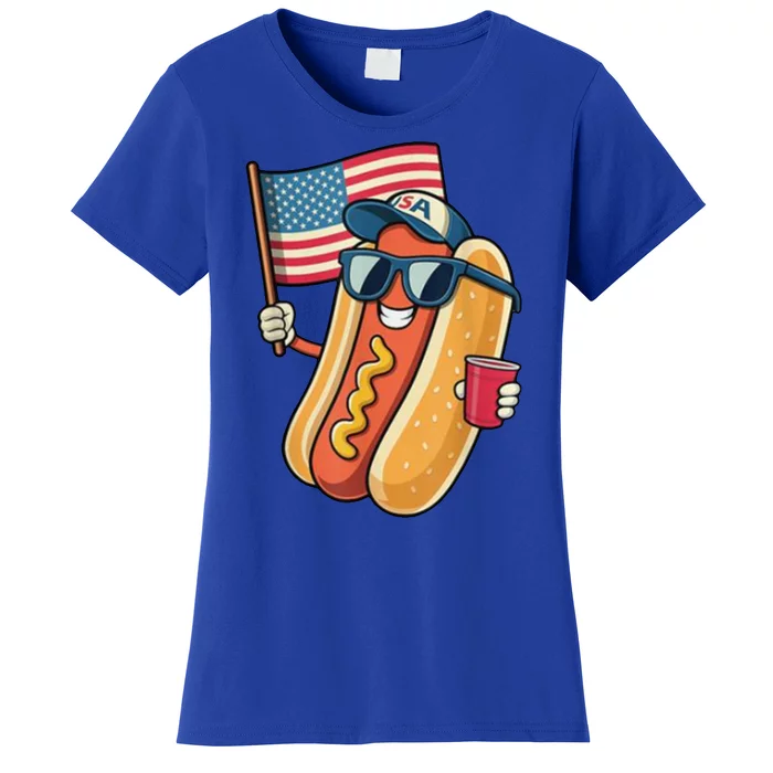 4th Of July Hotdog Funny Patriotic Usa Women's T-Shirt