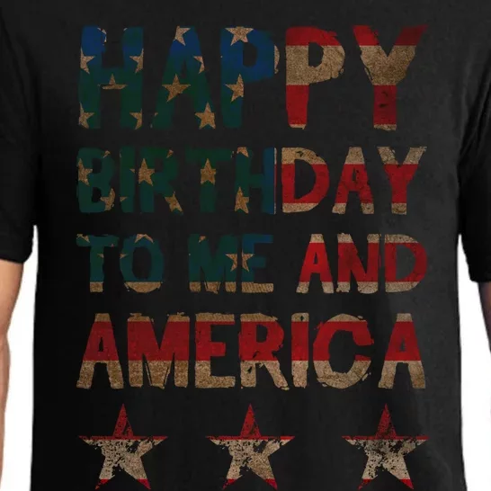 4th Of July American Gift Happy Birthday To Me And America Gift Pajama Set