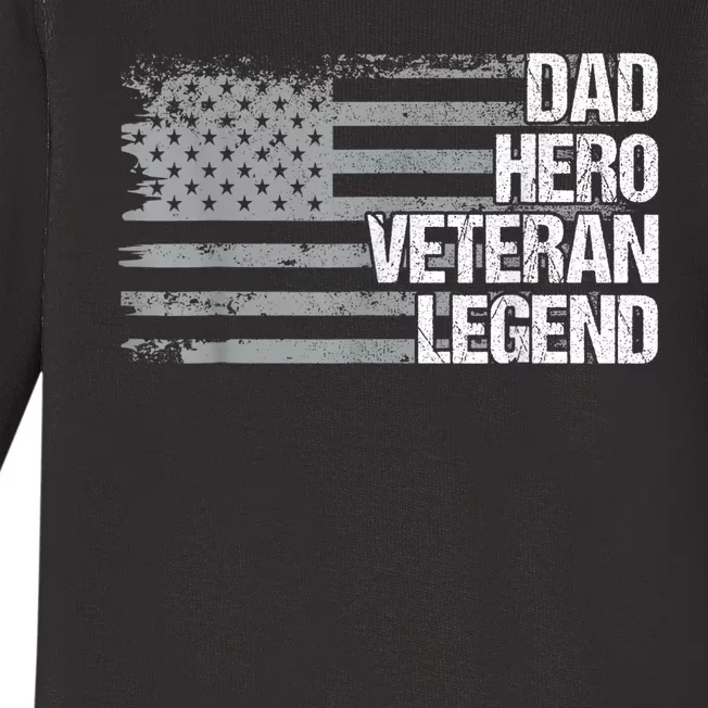 4th Of July For Men Women USA US Flag Dad Grandpa Veteran Baby Long Sleeve Bodysuit