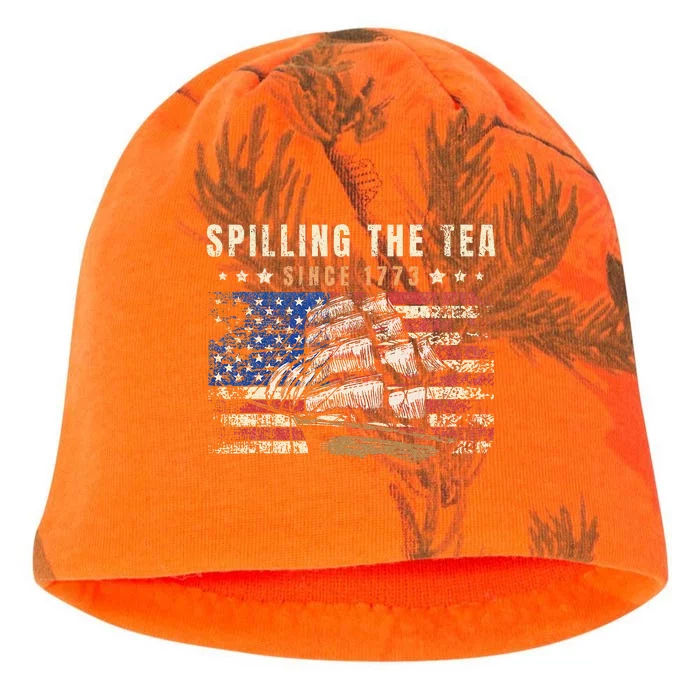 4th Of July Spilling The Tea Since 1773 Kati - Camo Knit Beanie