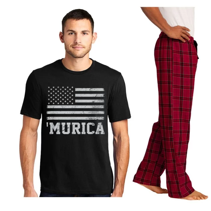 4th Of July Bald Flag Mullet Murica Usa Usa Merica Pajama Set