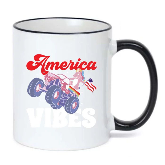 4th Of July America Vibes Gift Black Color Changing Mug