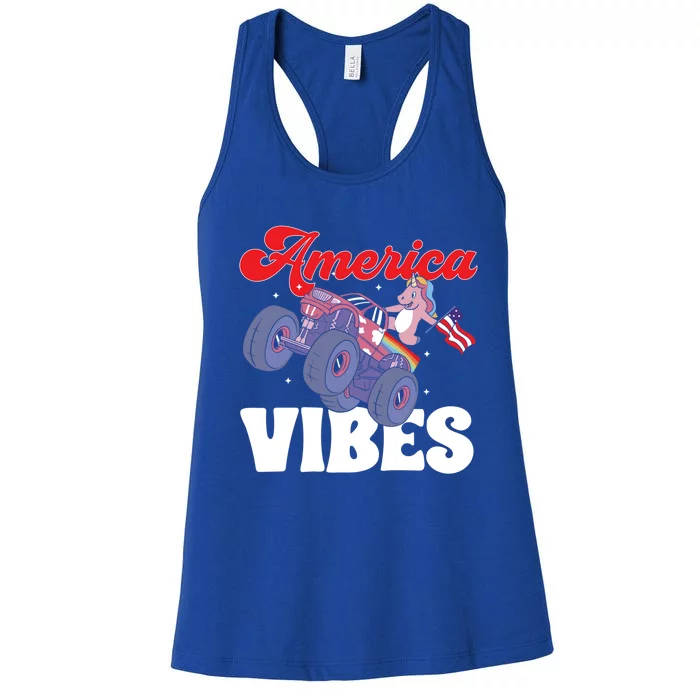 4th Of July America Vibes Gift Women's Racerback Tank