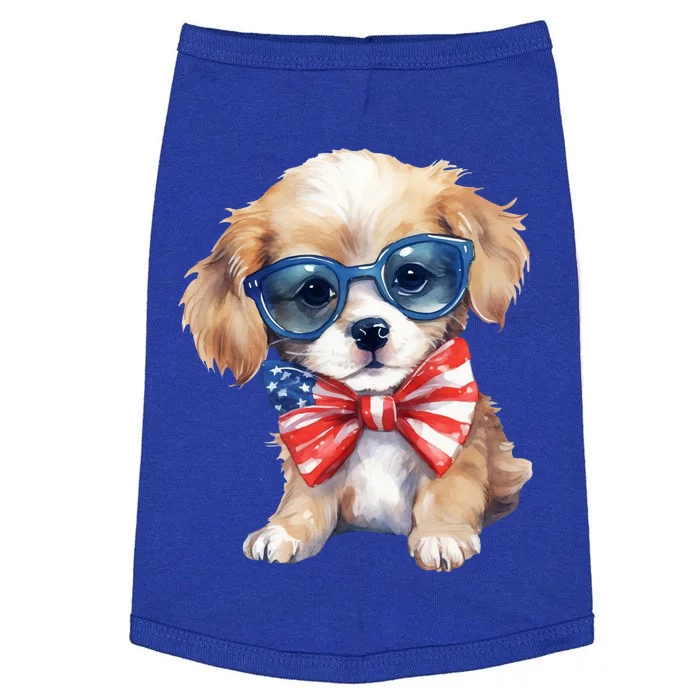 4th Of July Cute Dog Lover Doggie Tank