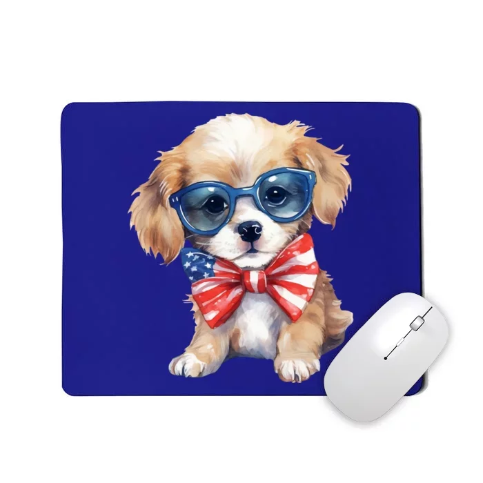 4th Of July Cute Dog Lover Mousepad