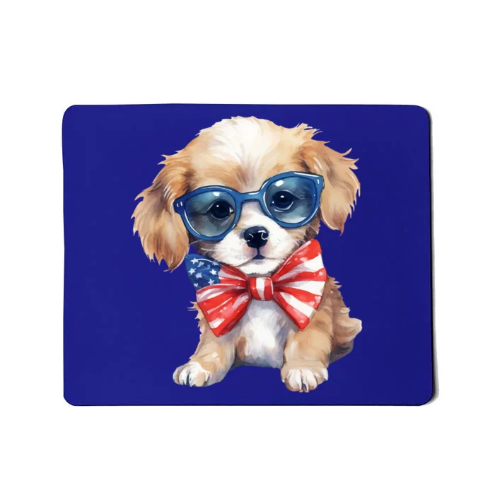 4th Of July Cute Dog Lover Mousepad