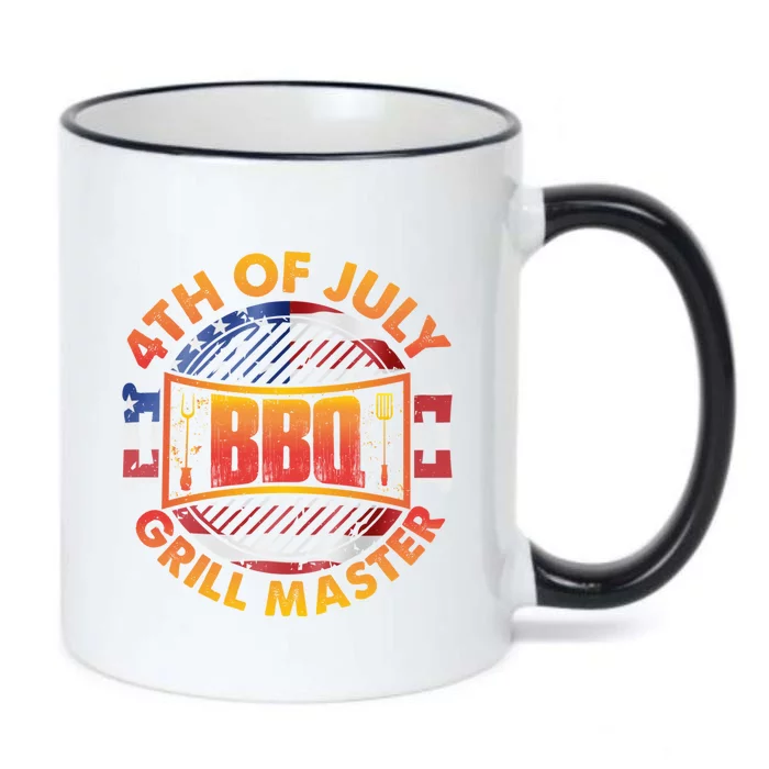 4th Of July Bbq Grill Master Gift Black Color Changing Mug