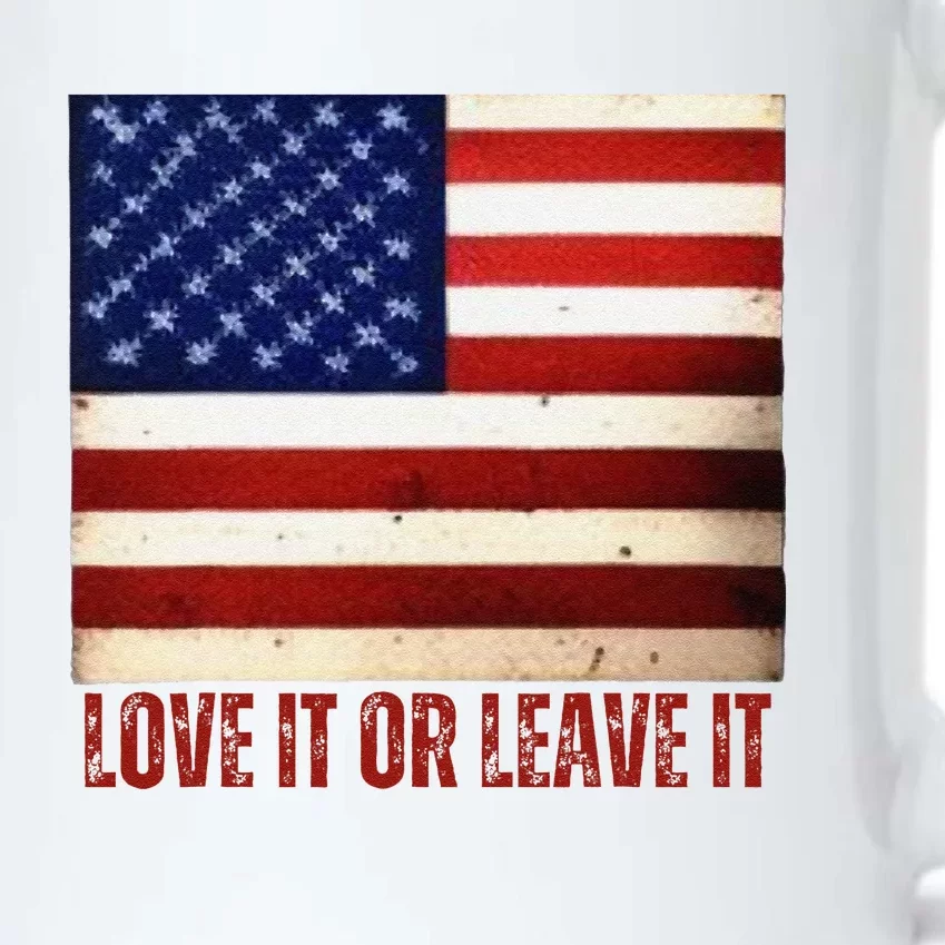 4th Of July Usa Flag Patriotic Love It Or Leave It Black Color Changing Mug