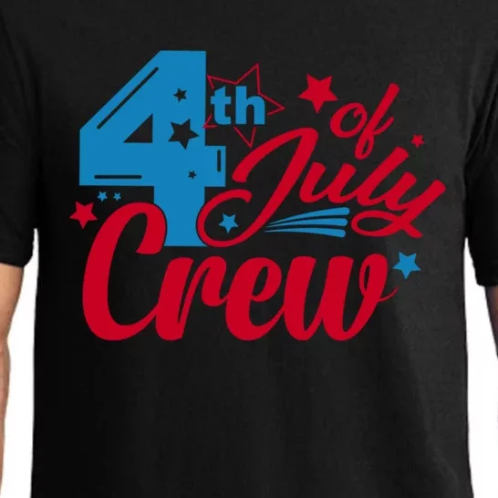 4th Of July Crew Family Matching Fourth Of July Crew Freedom Cute Gift Pajama Set