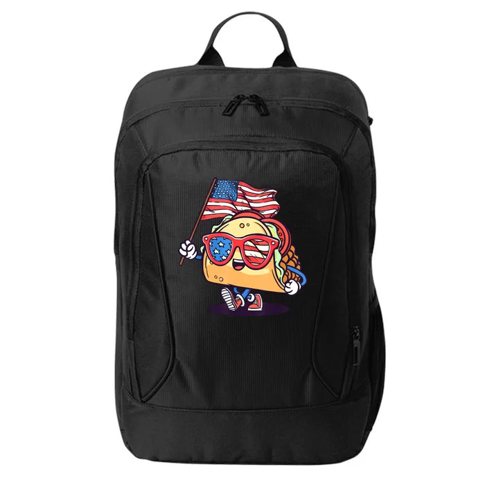 4th Of July Taco Patriotic City Backpack