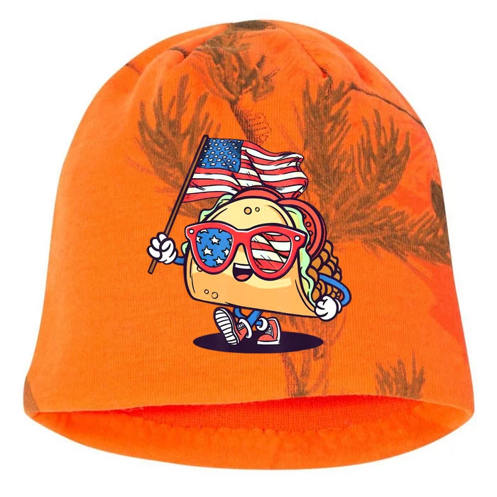 4th Of July Taco Patriotic Kati - Camo Knit Beanie