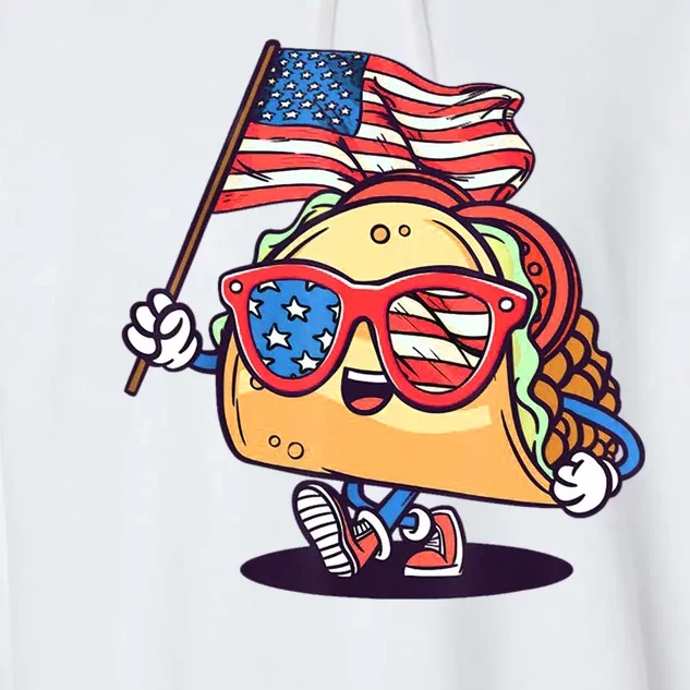 4th Of July Taco Patriotic Garment-Dyed Fleece Hoodie