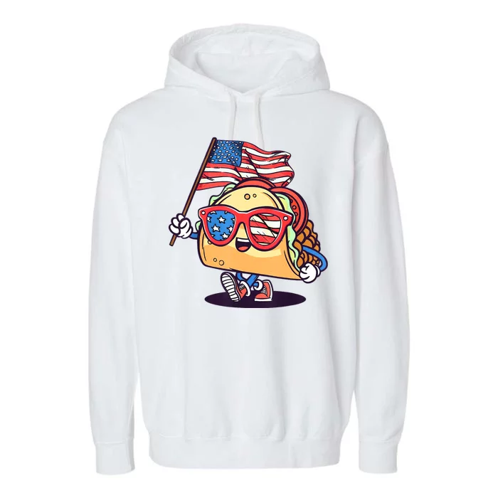 4th Of July Taco Patriotic Garment-Dyed Fleece Hoodie