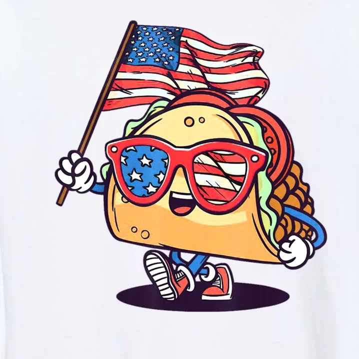 4th Of July Taco Patriotic Garment-Dyed Sweatshirt