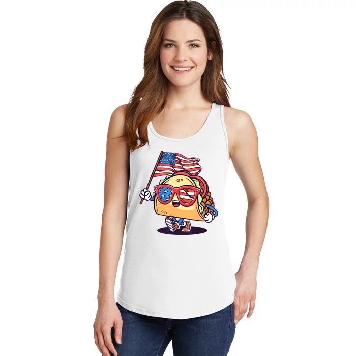 4th Of July Taco Patriotic Ladies Essential Tank