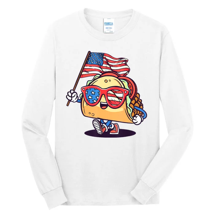 4th Of July Taco Patriotic Tall Long Sleeve T-Shirt