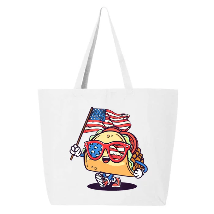 4th Of July Taco Patriotic 25L Jumbo Tote