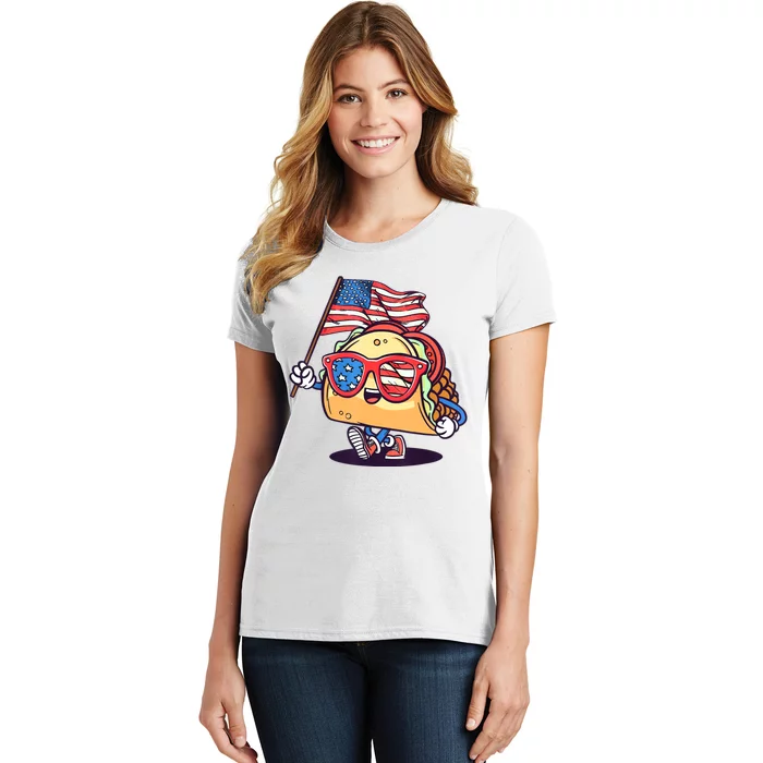 4th Of July Taco Patriotic Women's T-Shirt