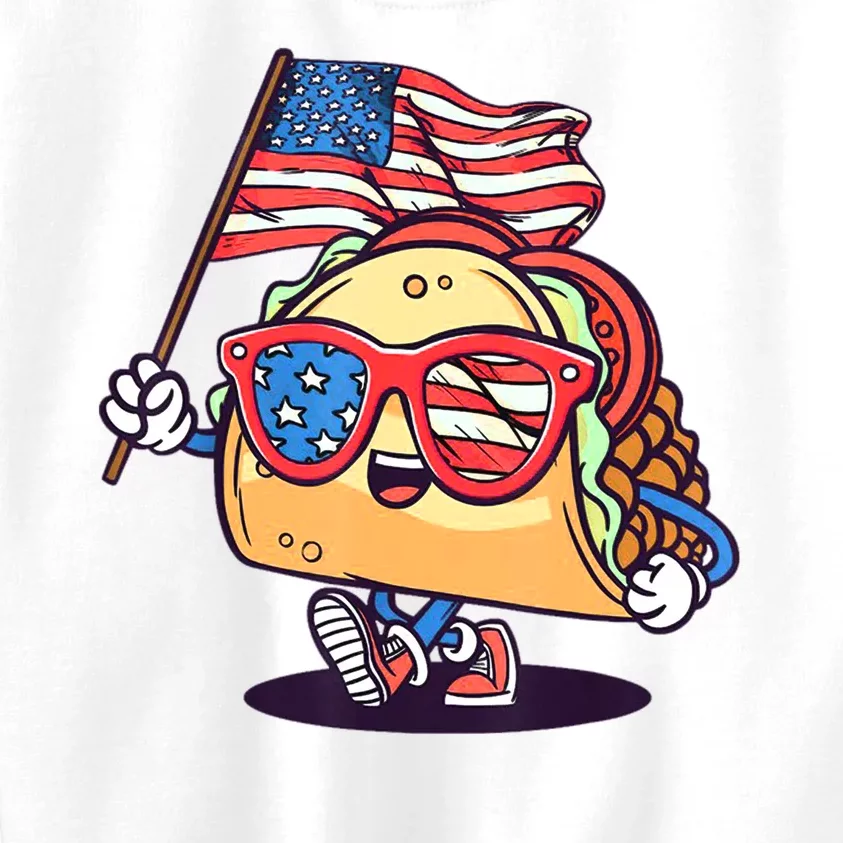 4th Of July Taco Patriotic Kids Sweatshirt