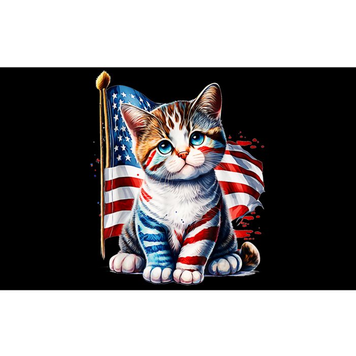 4th Of July Cat Mom American Flag Cat Lover Gift Bumper Sticker