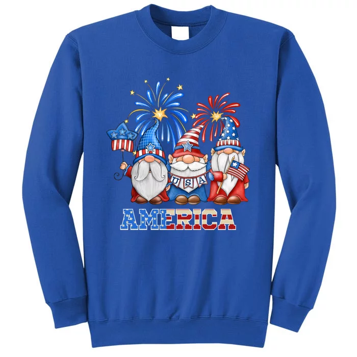 4th Of July American Gnomes Celebrating Independence Day Cute Gift Sweatshirt