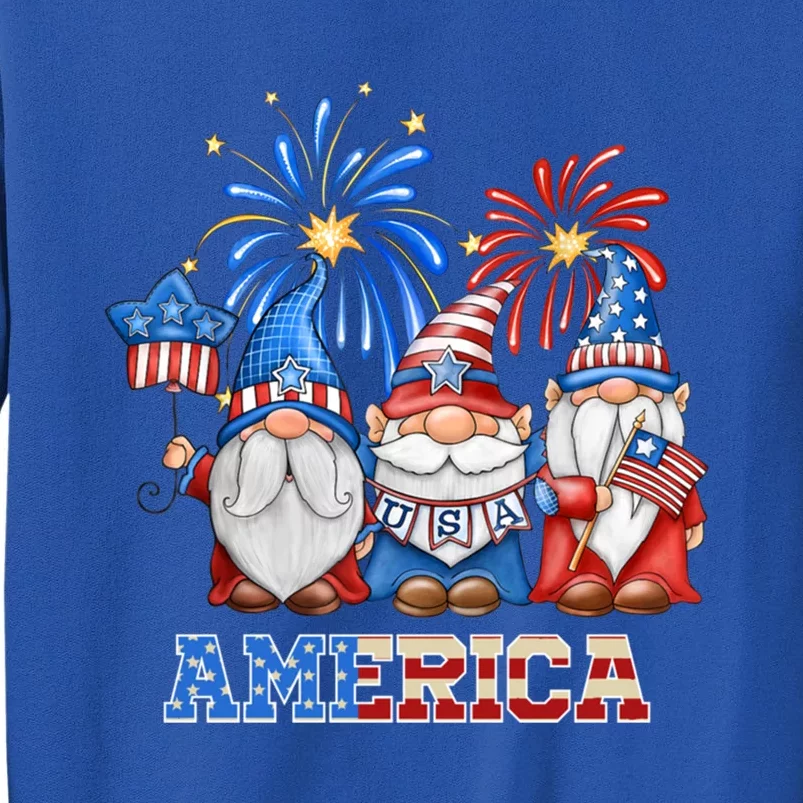 4th Of July American Gnomes Celebrating Independence Day Cute Gift Tall Sweatshirt