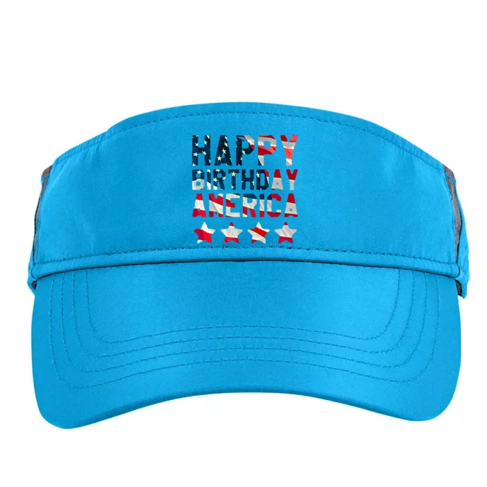 4th Of July Happy Birthday America Independence Day Meaningful Gift Adult Drive Performance Visor