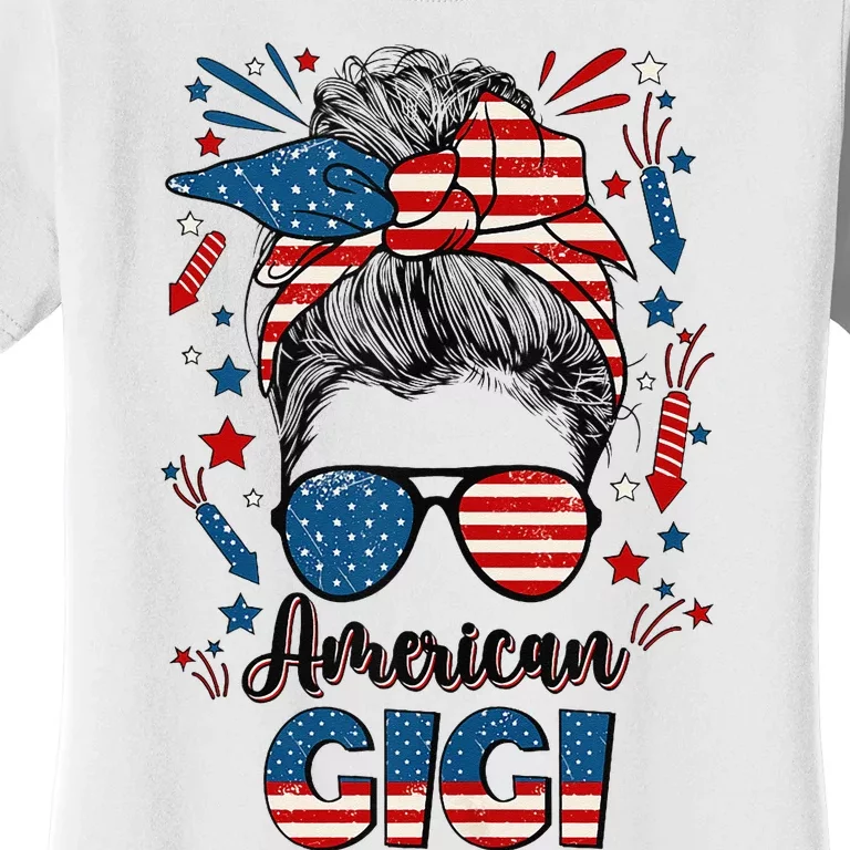 4th Of July Gigi Grandmother American Flag Gigi Grandma Women's T-Shirt