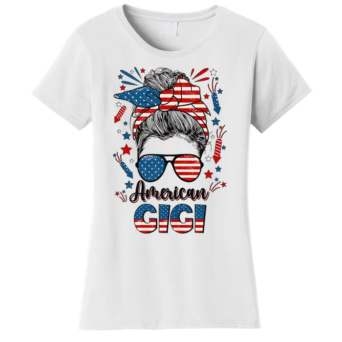 4th Of July Gigi Grandmother American Flag Gigi Grandma Women's T-Shirt