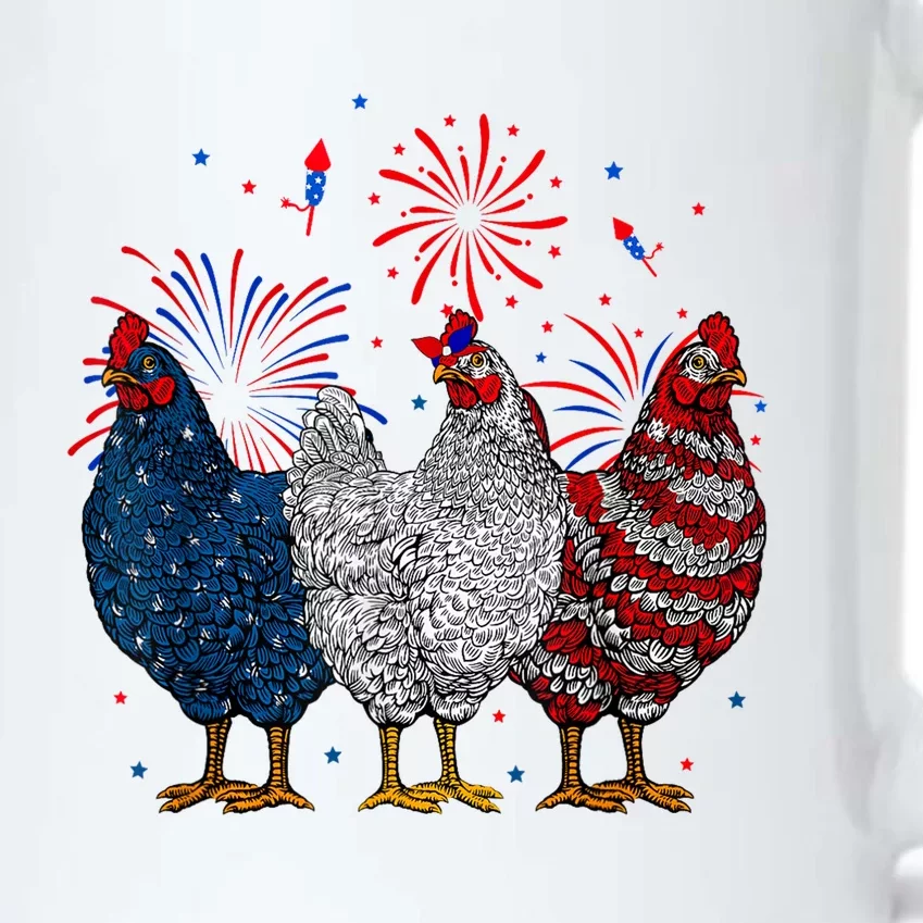 4th Of July Chicken Usa Flag Patriotic Chicken Lover Gift Black Color Changing Mug