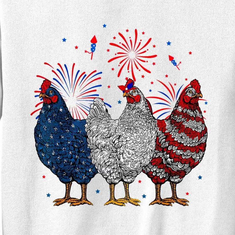 4th Of July Chicken Usa Flag Patriotic Chicken Lover Gift Sweatshirt