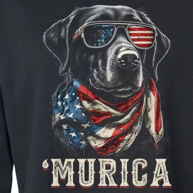 4th Of July Bald Eagle Mullet Murica Usa Dog Usa Merica Cropped Pullover Crew