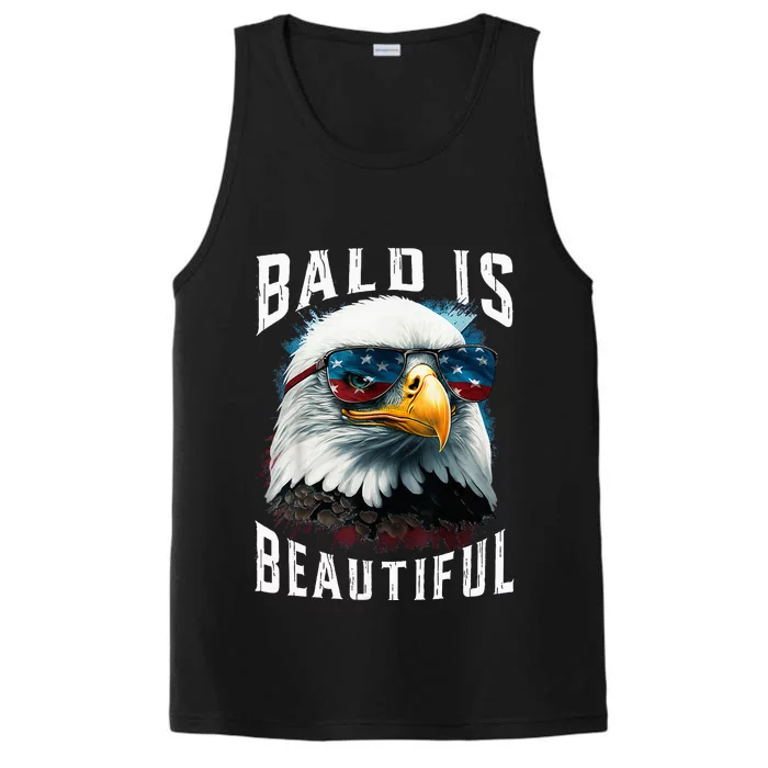 4th Of July Independence Day Bald Eagle Bald Is Beautiful Performance Tank