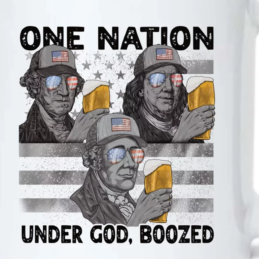 4th Of July Beer One Nation Under God Boozed Presidents Gift Black Color Changing Mug