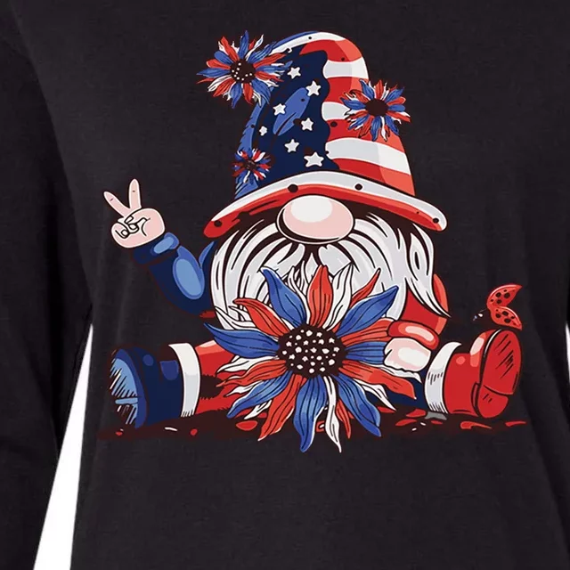 4th Of July Gnome Festive Holiday Womens Cotton Relaxed Long Sleeve T-Shirt