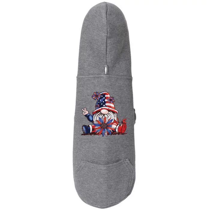 4th Of July Gnome Festive Holiday Doggie 3-End Fleece Hoodie