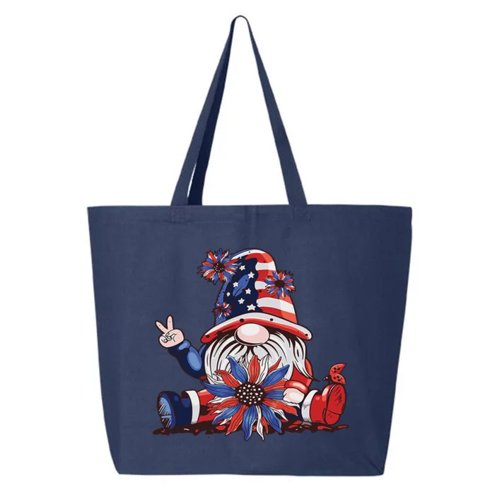 4th Of July Gnome Festive Holiday 25L Jumbo Tote