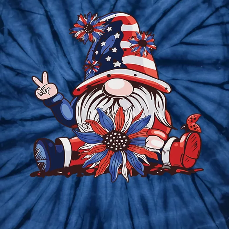 4th Of July Gnome Festive Holiday Tie-Dye T-Shirt